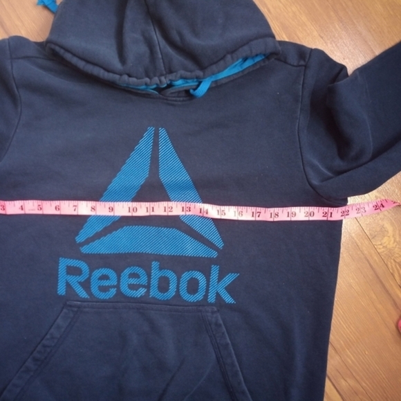 Reebok Blue Hoodie Sweater Size Medium - Picture 4 of 7